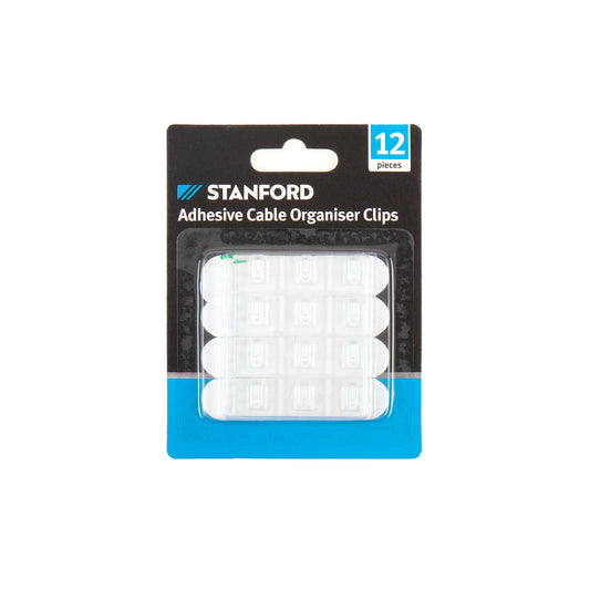 Stanford Removable Adhesive Wire Clips 12pk