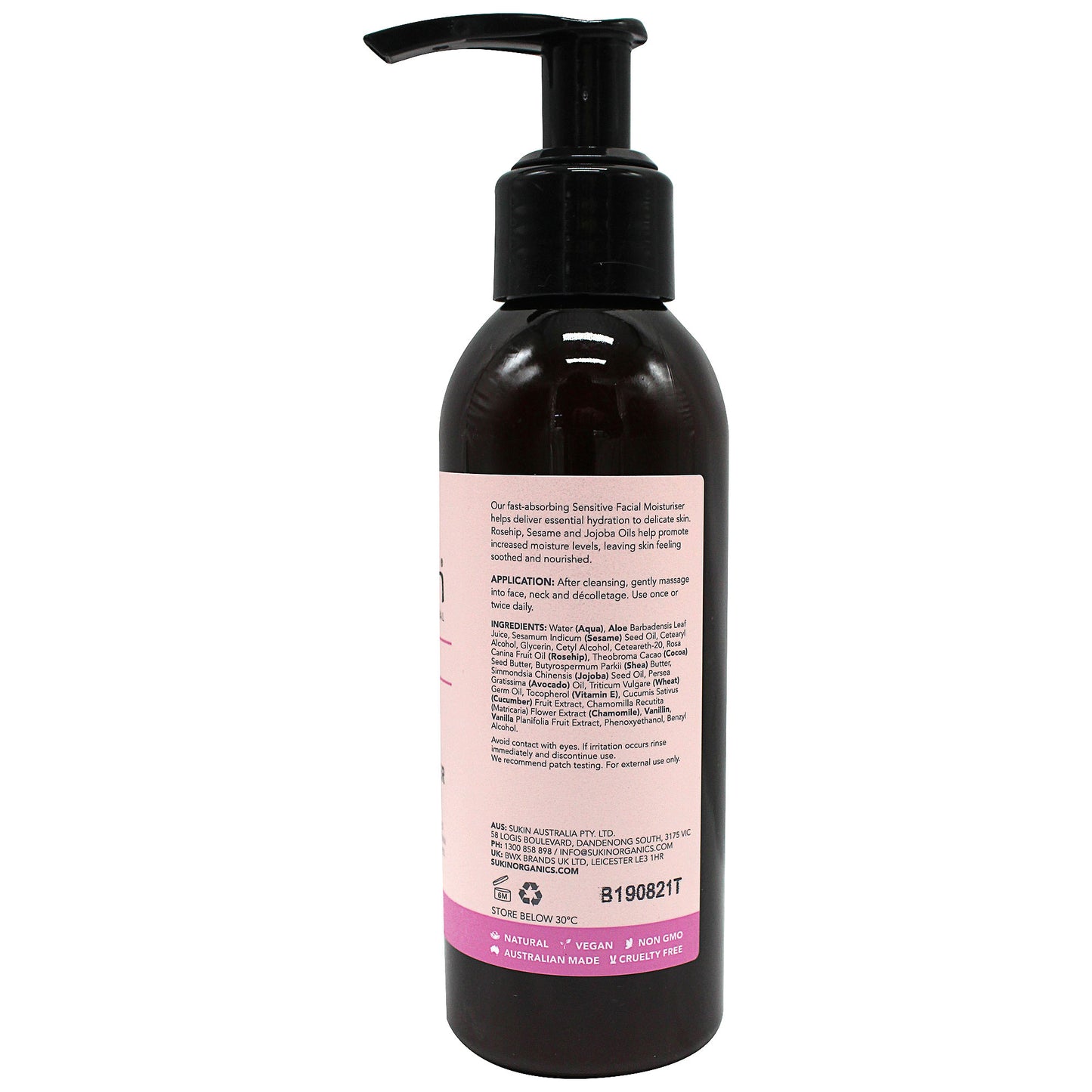 Sukin Facial Moisturiser Sensitive 125mL