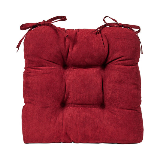 Chair Pad Suede Red/Grey 40cm