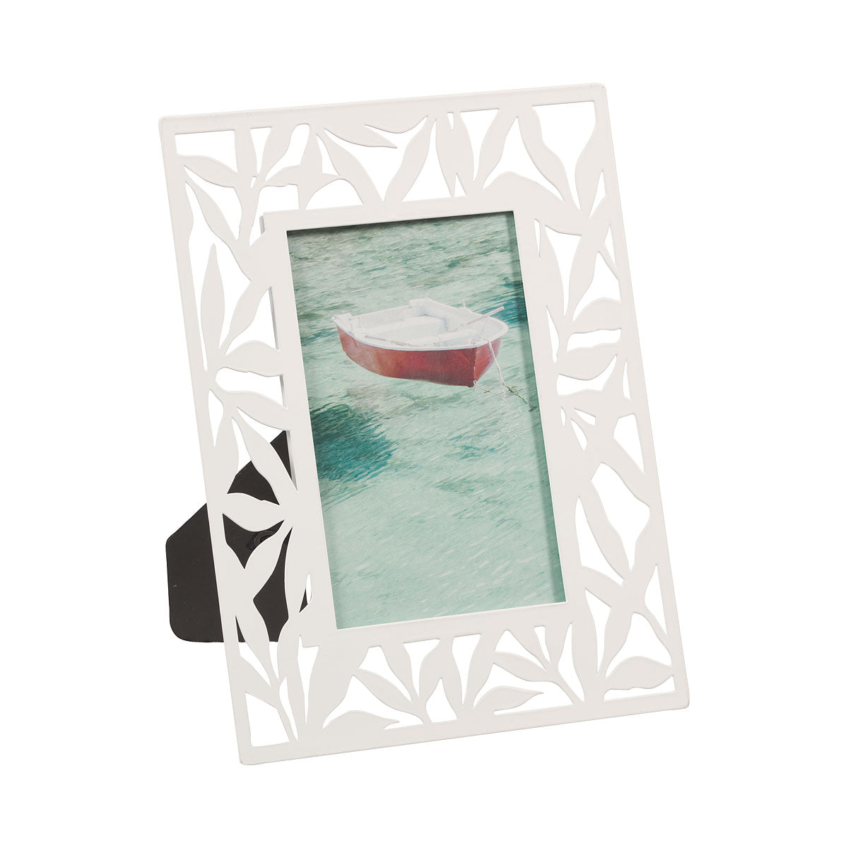 Metal Patterned Photo Frame White 4"x6" The Reject Shop