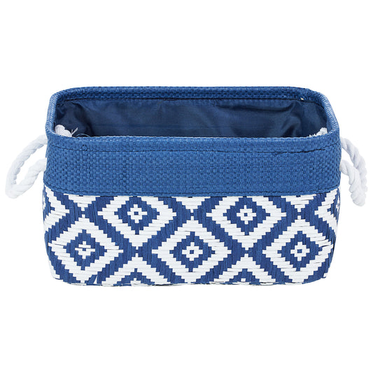 Basket Blue Band Geo M 33x23x18cm