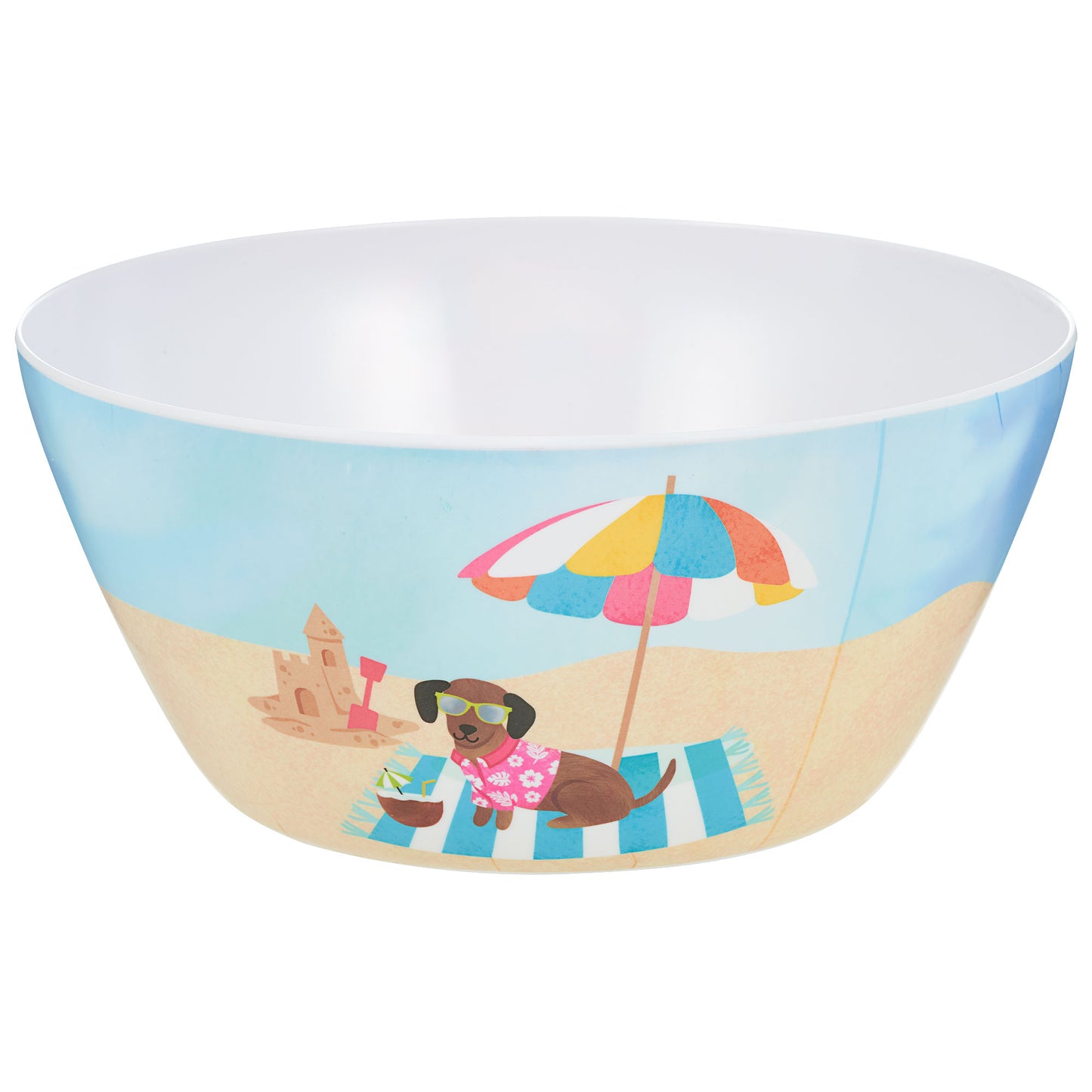 Beach Doggo Melamine Salad Bowl 25cm