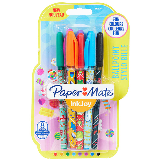 Papermate Inkjoy Coloured Pen 8pk
