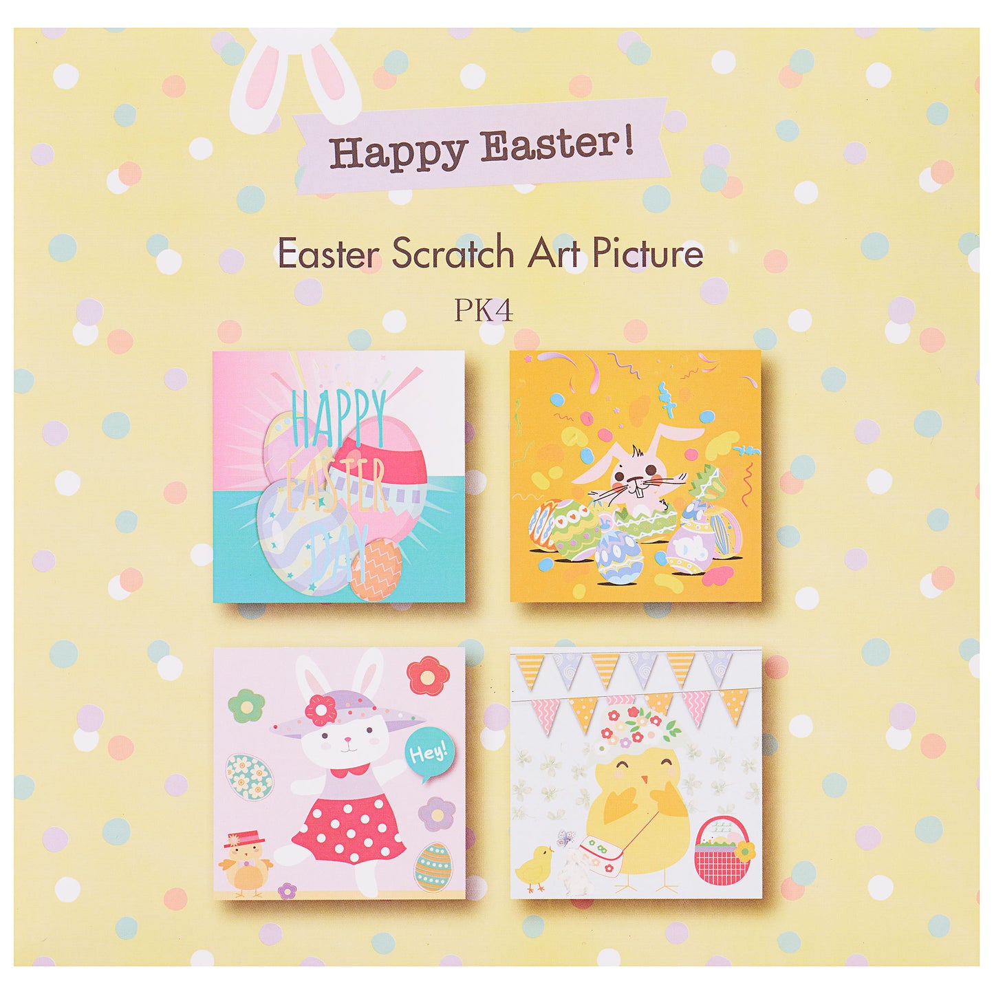 Easter Scratch Art Picture 4pk