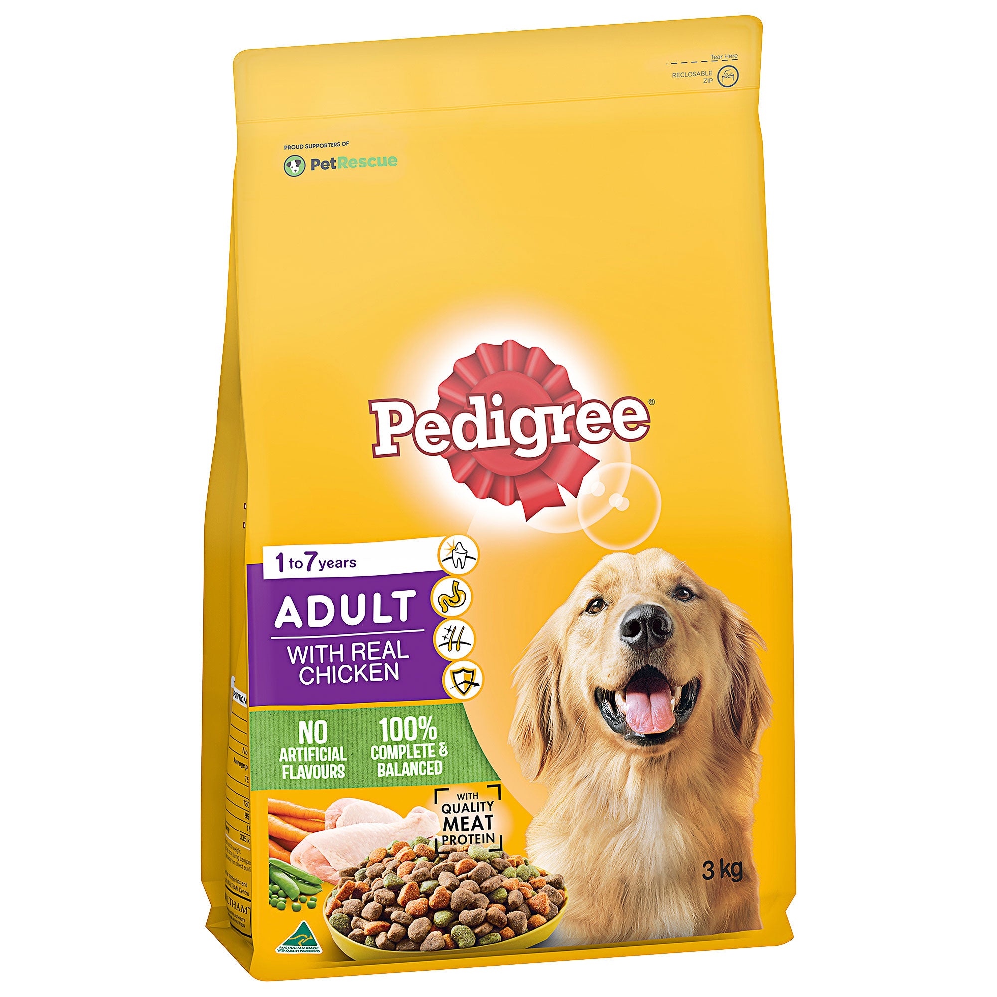 Pedigree with Real Chicken Adult 3kg The Reject Shop