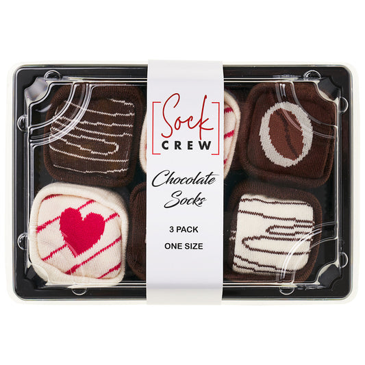Novelty Chocolate Box Socks 3pk