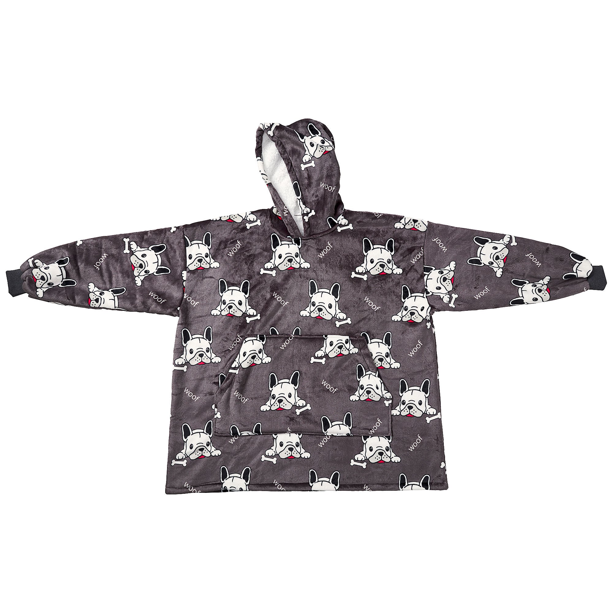 Adult Oversized Hoodie Bulldog The Reject Shop