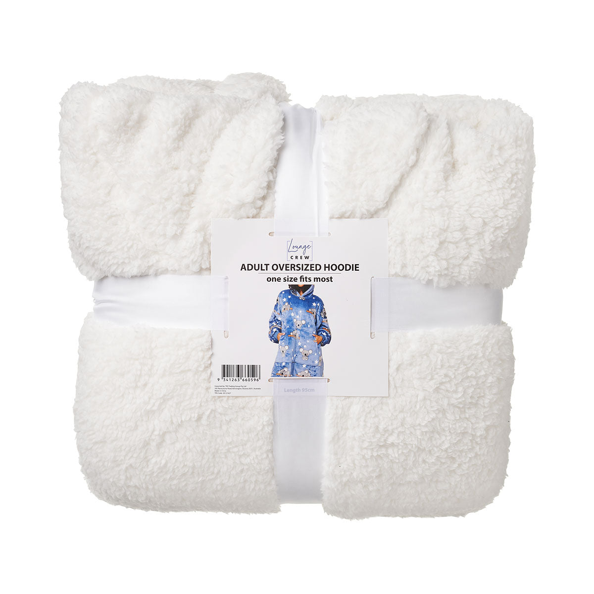 Adult Oversized Hoodie Sherpa Marshmallow