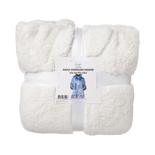 Adult Oversized Hoodie Sherpa Marshmallow