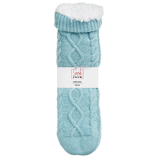 Cable Sherpa Socks Mint