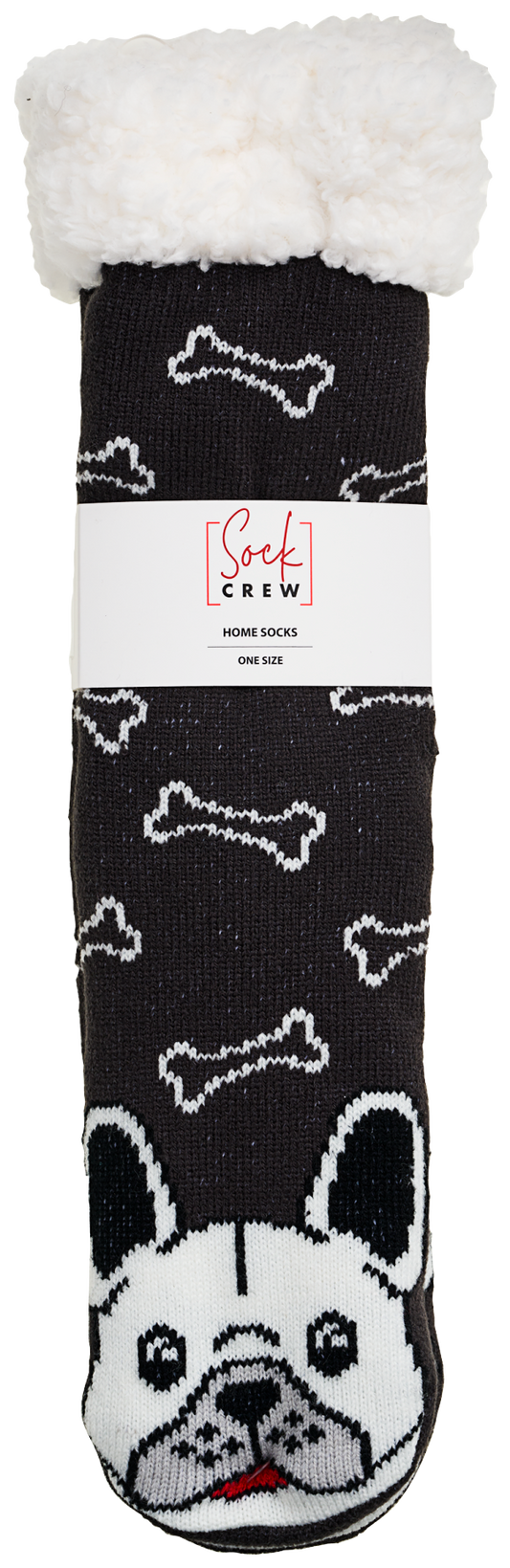 Novelty Sherpa Socks Bulldog