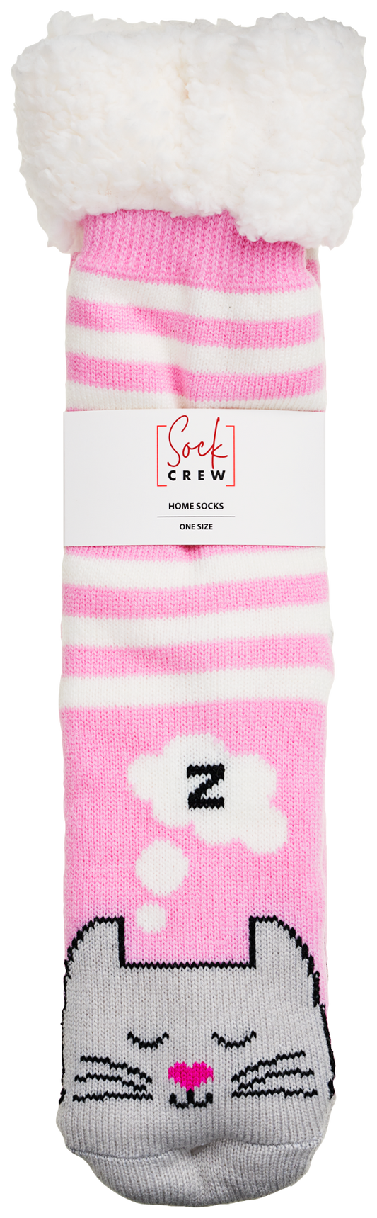 Novelty Sherpa Socks Cat