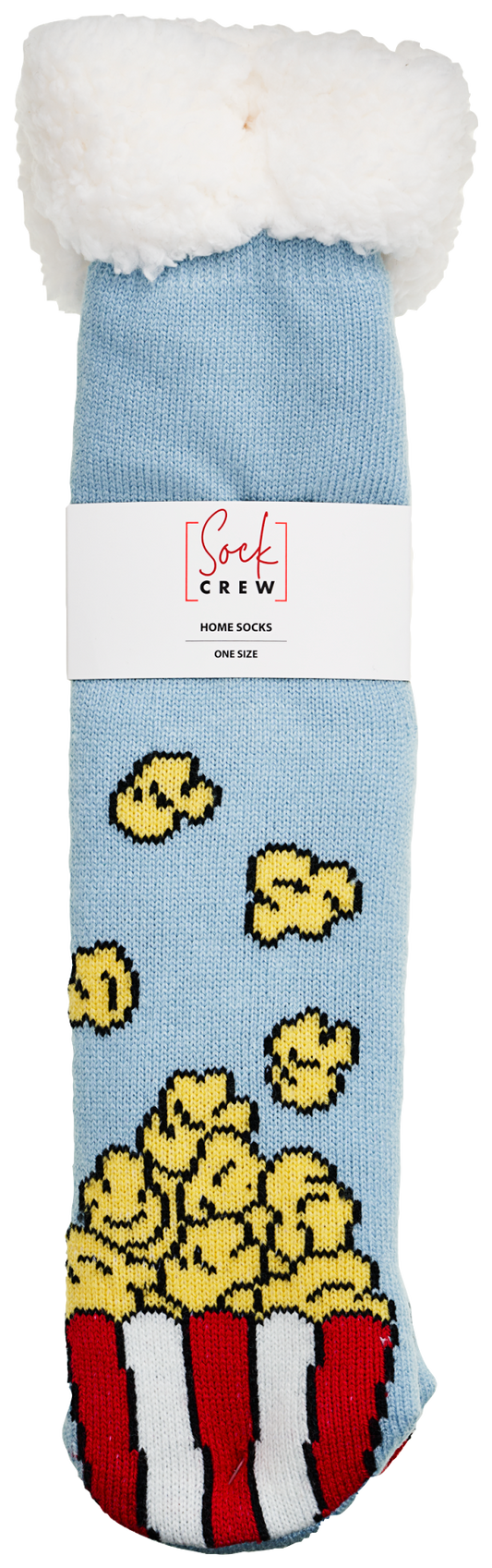 Novelty Sherpa Socks Popcorn