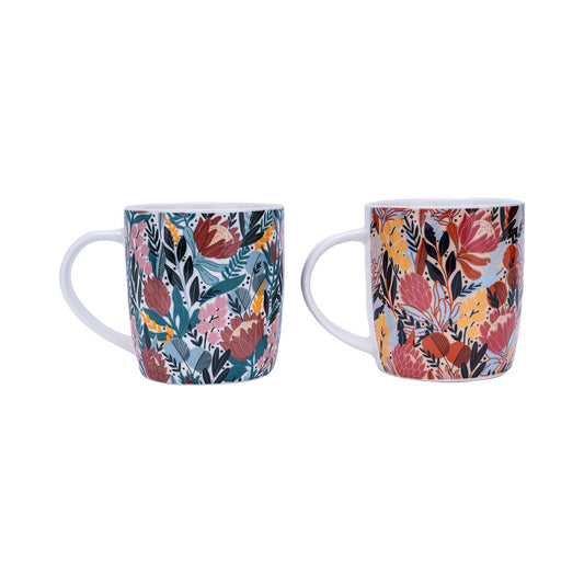 Native Floral Print Mugs Assorted