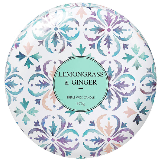 Print Tin 3-Wick Candle Mosaic