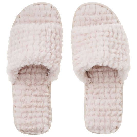 Women's Textured Slides Cream