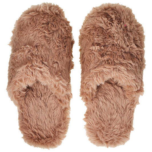 Women's Fluffy Scuffs Brown