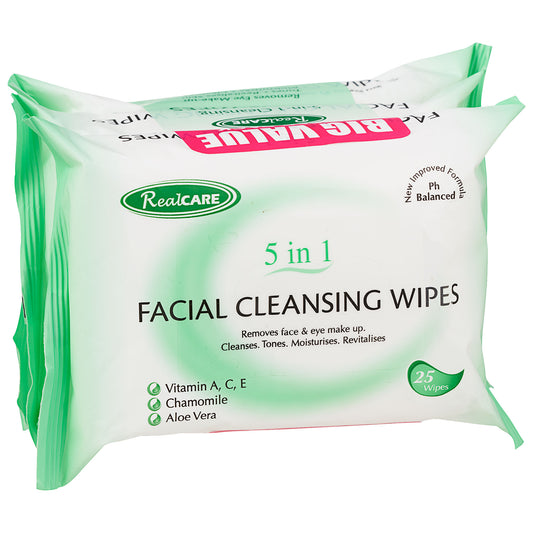 Real Care Cleansing Wipes 3x25pk