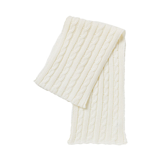 Cable Knit Scarf Snow