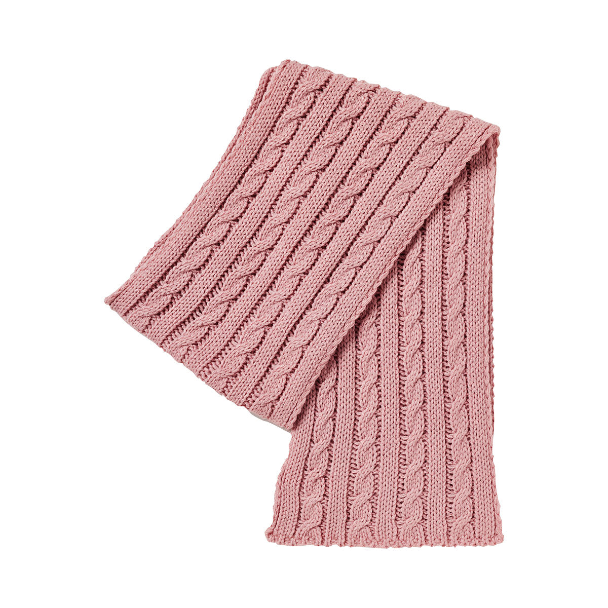 Cable Knit Scarf Rose