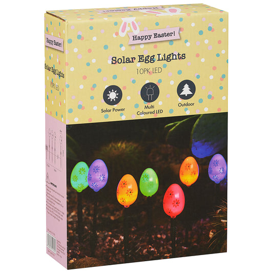 Solar Egg Garden Stake Lights 10pk