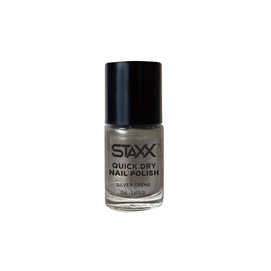 STAXX Quick Dry Nail Polish Silver Crème