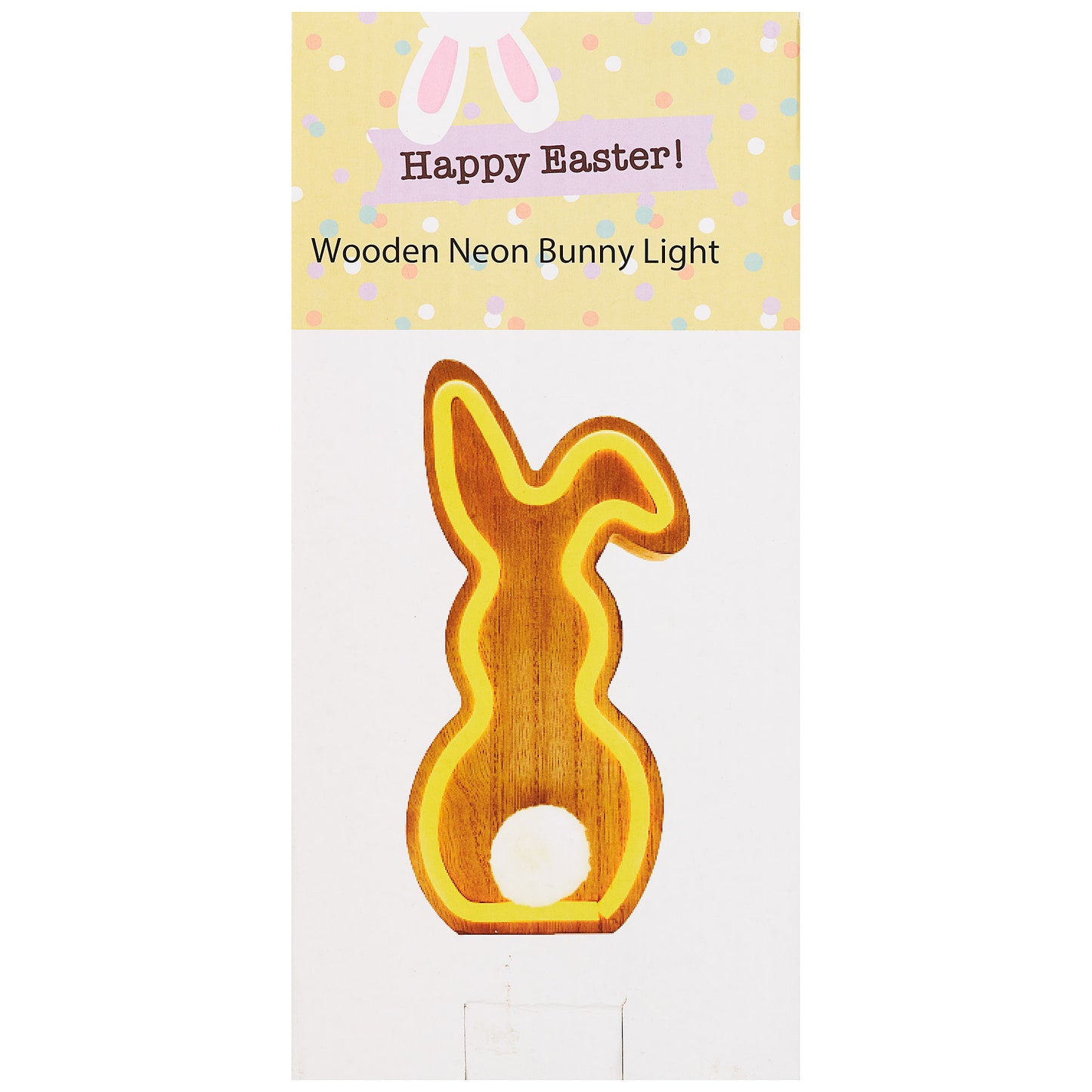 Wooden Neon Bunny Light