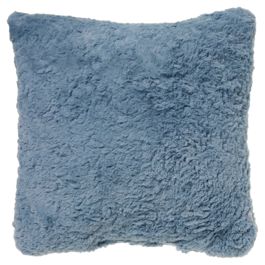 Faux Rabbit Fur Cushion 40x40cm Blue/Pink