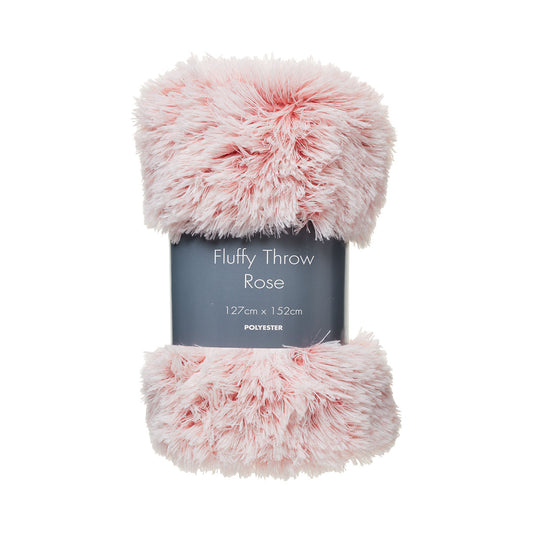 Fluffy Throw Two-Tone 127x152cm Rose