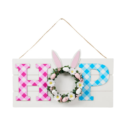 Wall Sign Hop Wreath