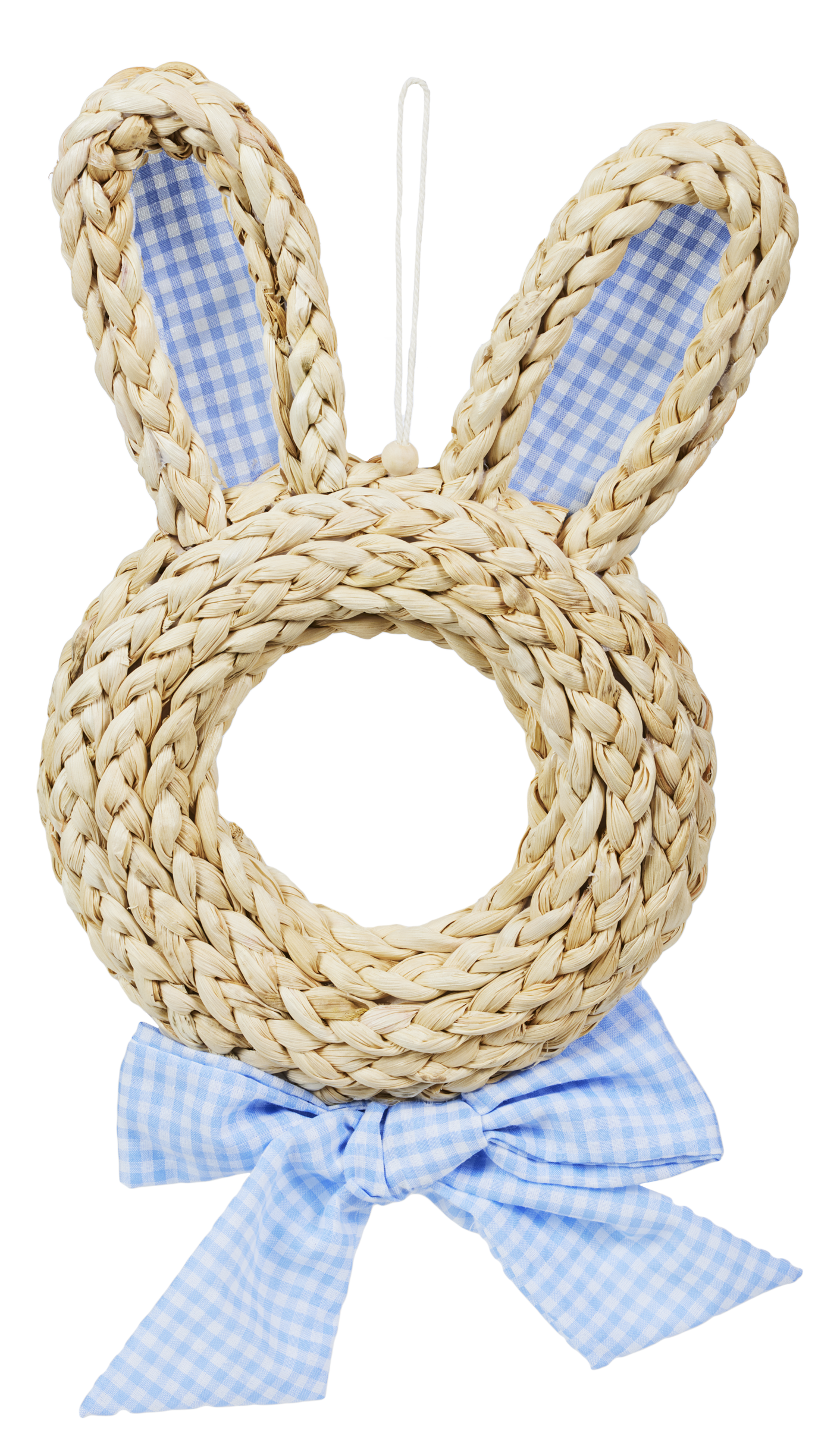 Straw Rattan Wreath With Bow and Ears Assorted