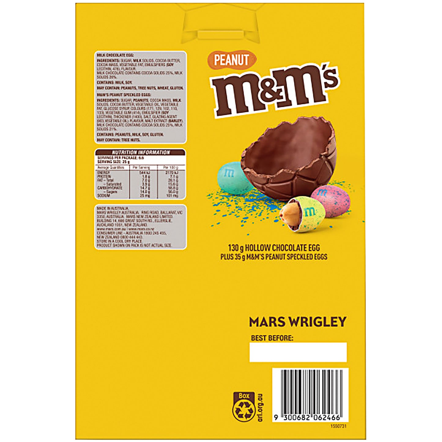 M&M's Peanut Egg Gift Box 165g