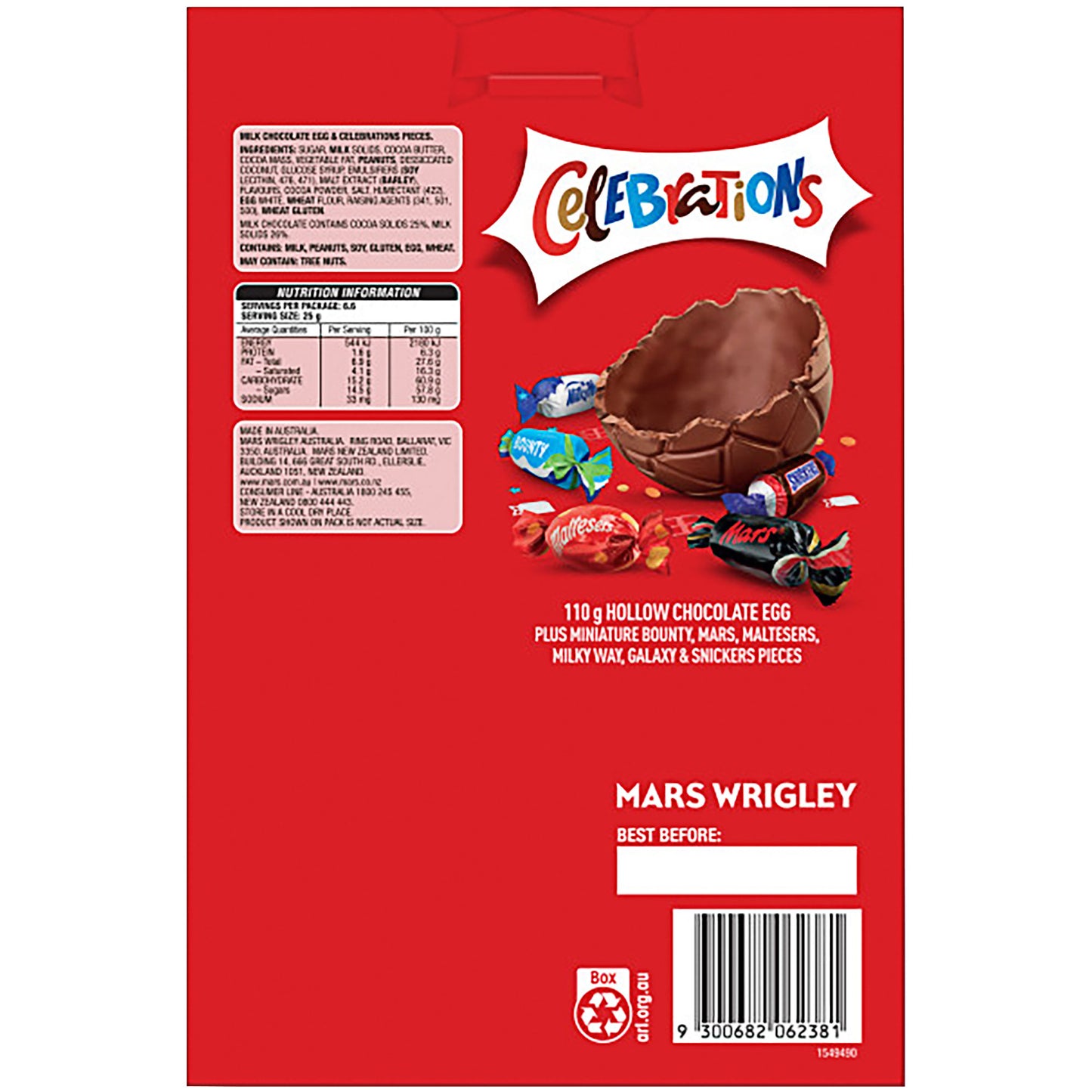 Celebrations Egg Gift Box 165g