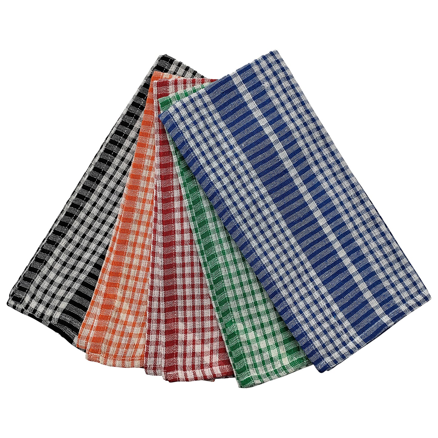 Checked Cotton Tea Towels 5Pk