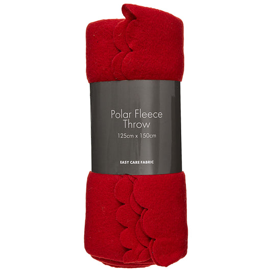 Polar Fleece Throw Red/Blue 125X150CM