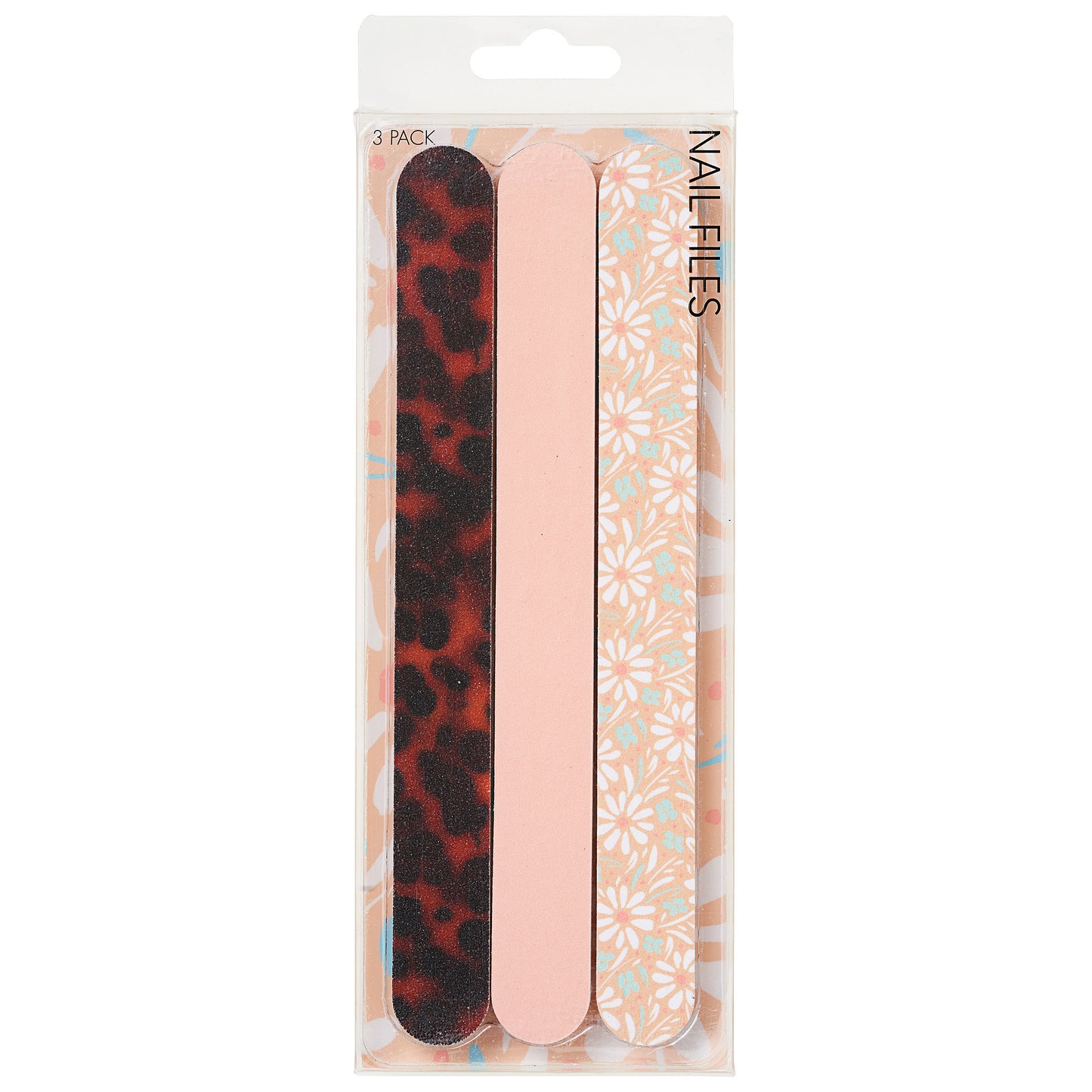 Nail File Tortoise Shell/Printed 3pk
