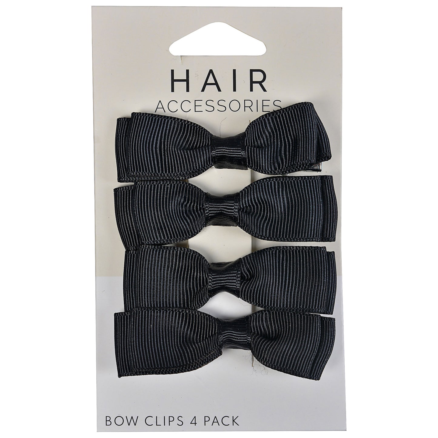Black Bow Hair Clips 4pk