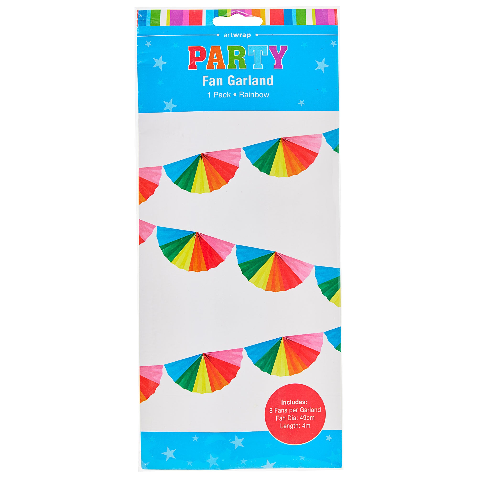 Fan Garland Rainbow The Reject Shop