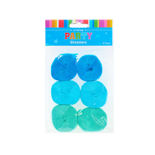 Streamers Pastel Blues 6pk