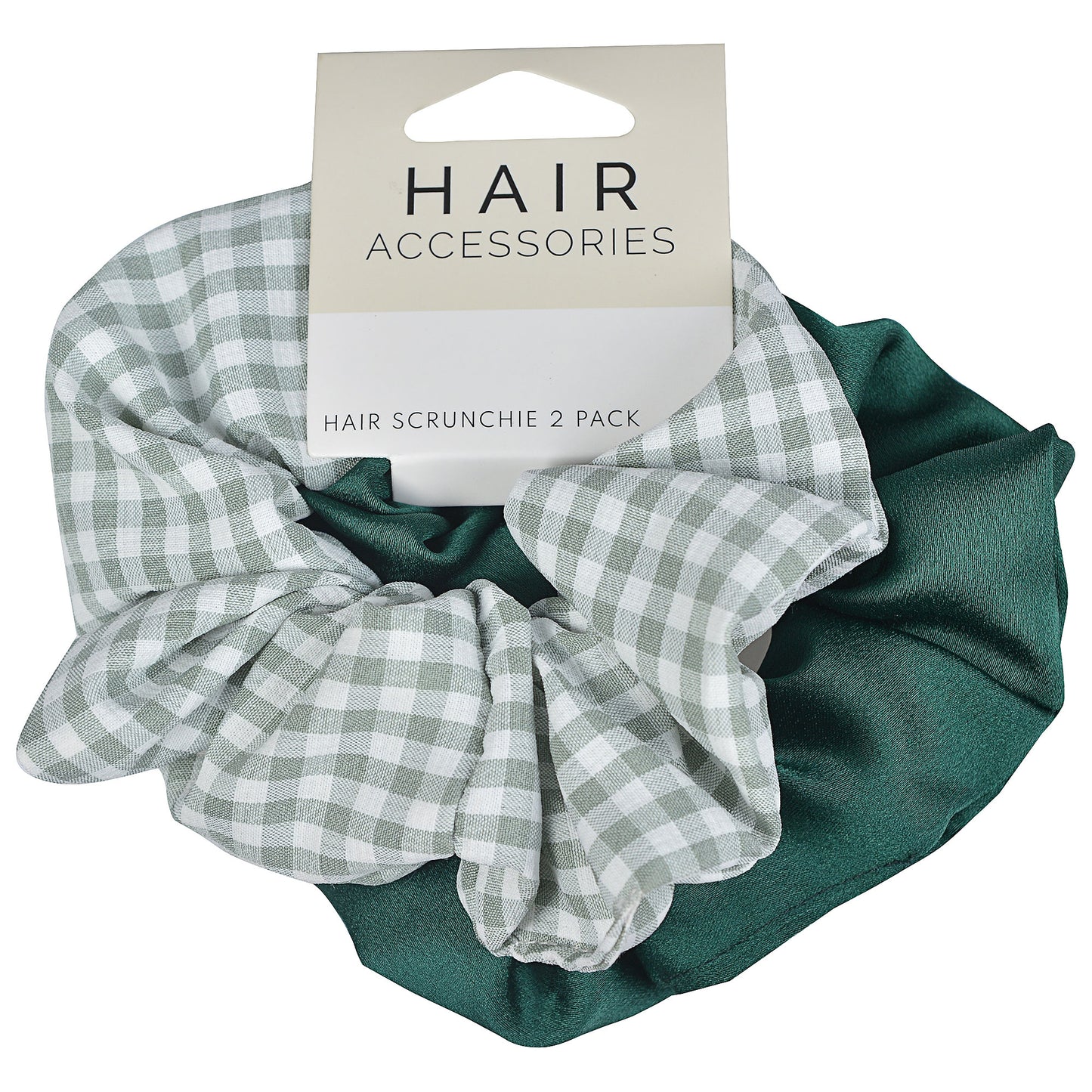 Green Scrunchie Green 2pk