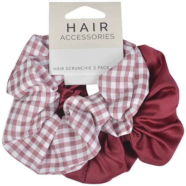Burgundy Scrunchie 2pk