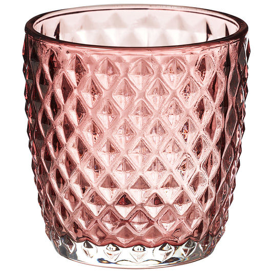 Diamond Glass Candle Holder Assorted
