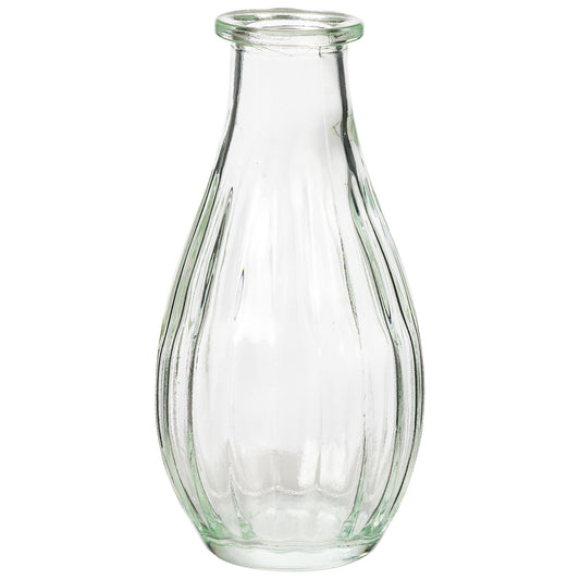 Glass Bulb Bud Vase Clear Blue/Pink