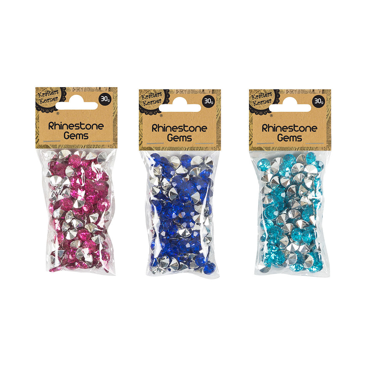 Rhinestone Gems Assorted Colours