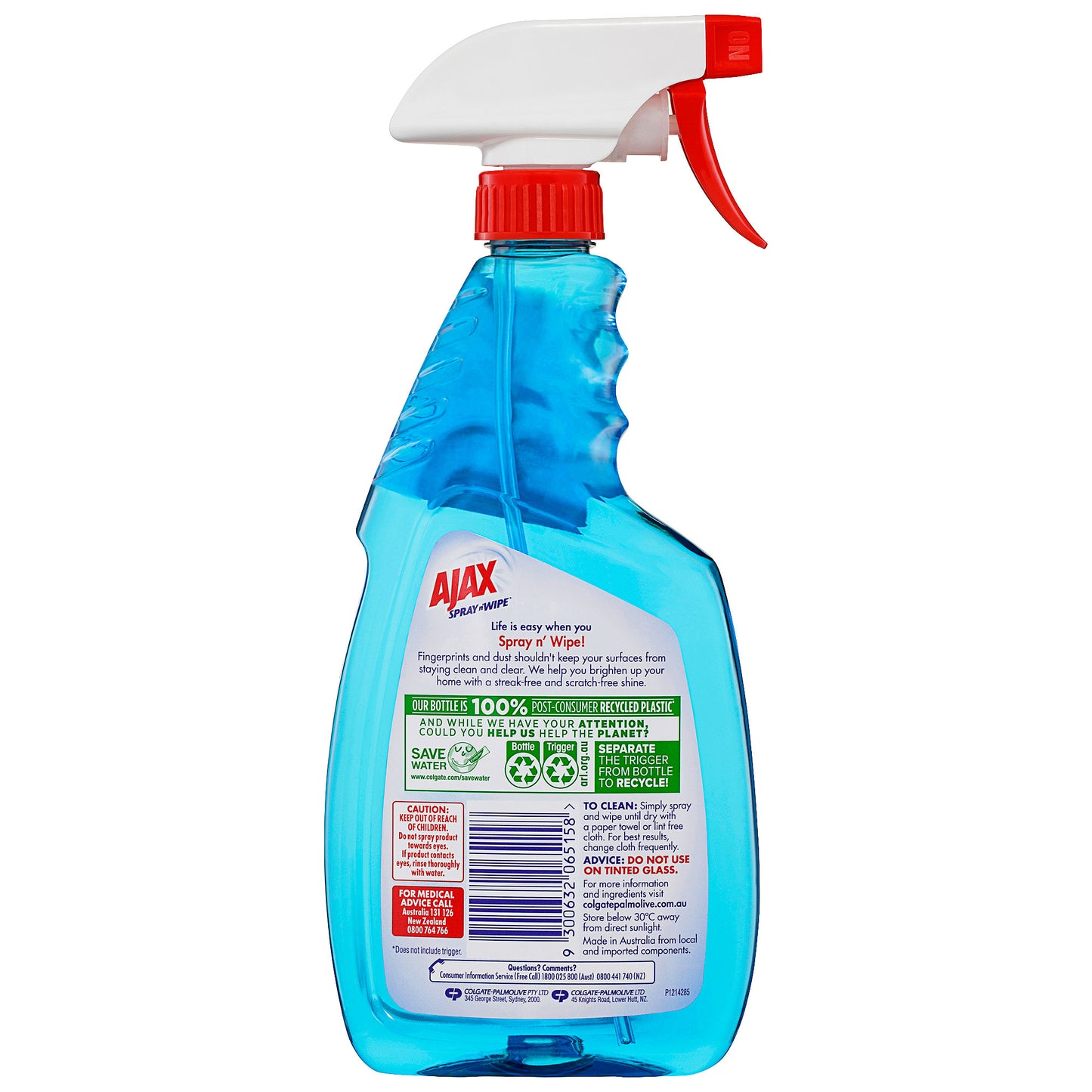 Ajax Spray N Wipe Glass Trigger 500mL