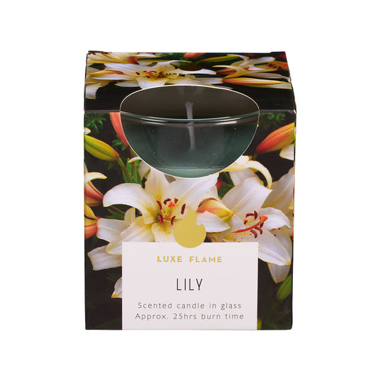 Scented Glass Candle Lily 7x8cm