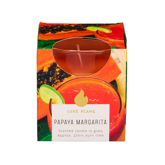 Scented Papaya Glass Candle 7x8cm