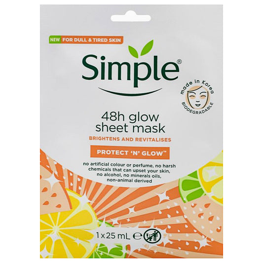 Simple 48hr Glow Sheet Mask 25mL