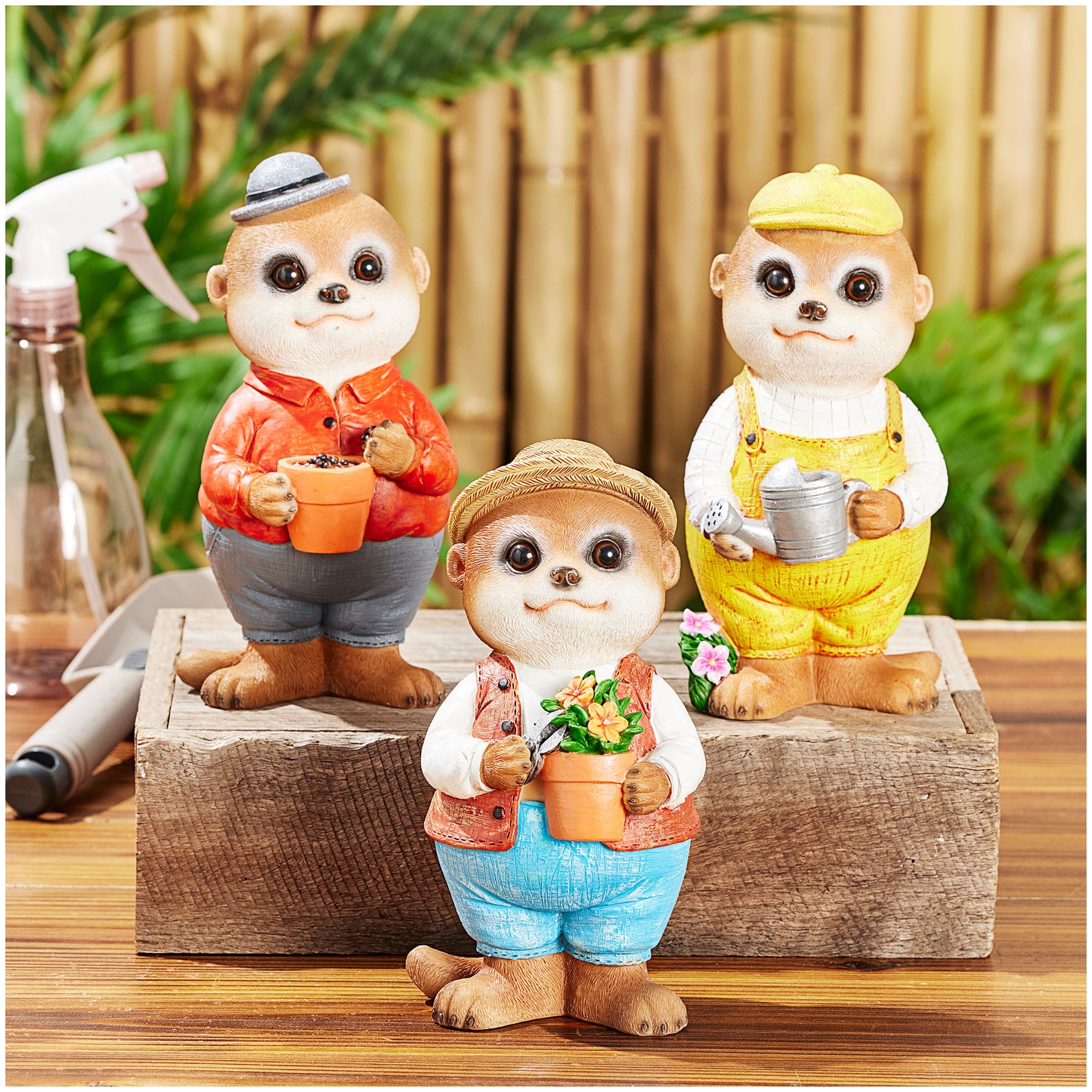 Meerkat Gardening Statue