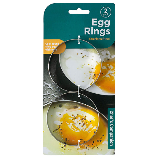 Egg Rings Stainless Steel 7.5cm 2pk
